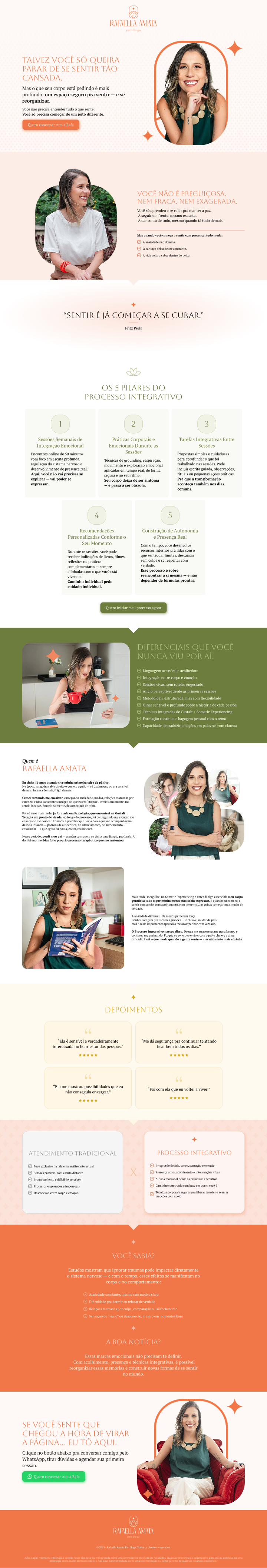 Layout da página Rafaella Amata